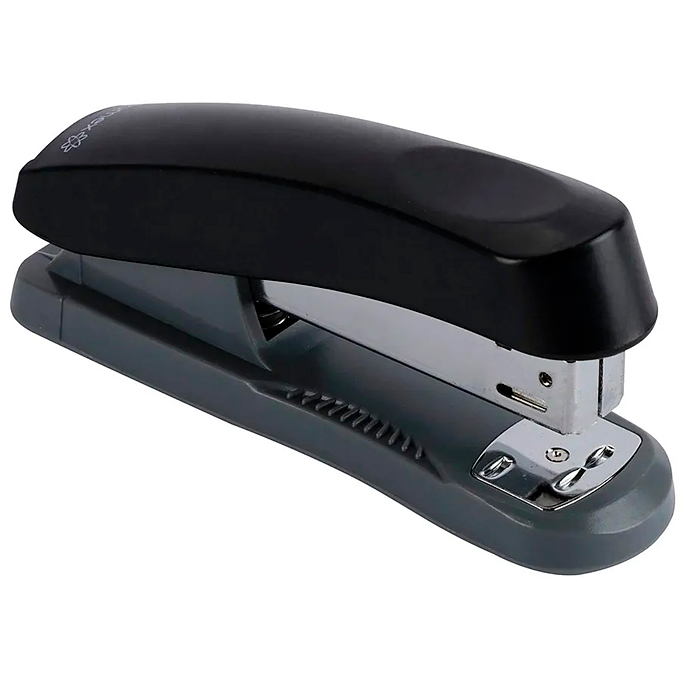 Степлер "Attomex" 24/6&26/6 (мощность 25 листов, глубина скрепления 56 мм) пластиковый, черный