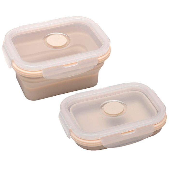 Ланчбокс складной герметичный прямоугольный, 350 мл, 13x9,5x6,5 см, в сложенном виде высота 3 см Ланчбокс складной герметичный прямоугольный, 350 мл, 13x9,5x6,5 см, в сложенном виде высота 3 см