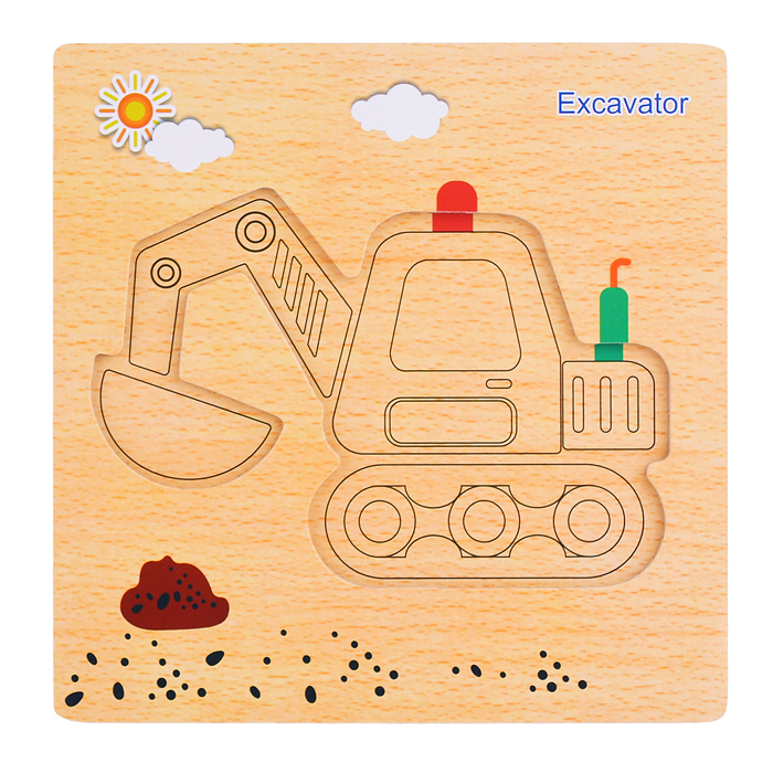 Пазл-вкладыш D1094 "Экскаватор"