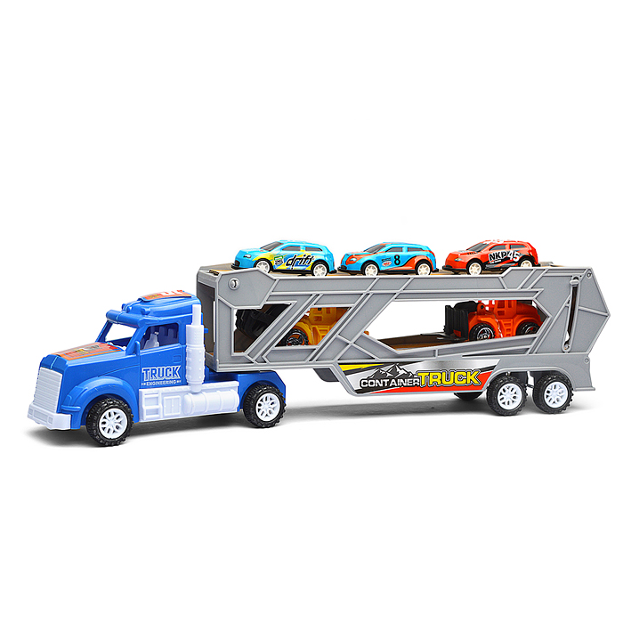 Автовоз MS-25A "АвтоЭкспресс" с набором гоночных машинок, под колпаком