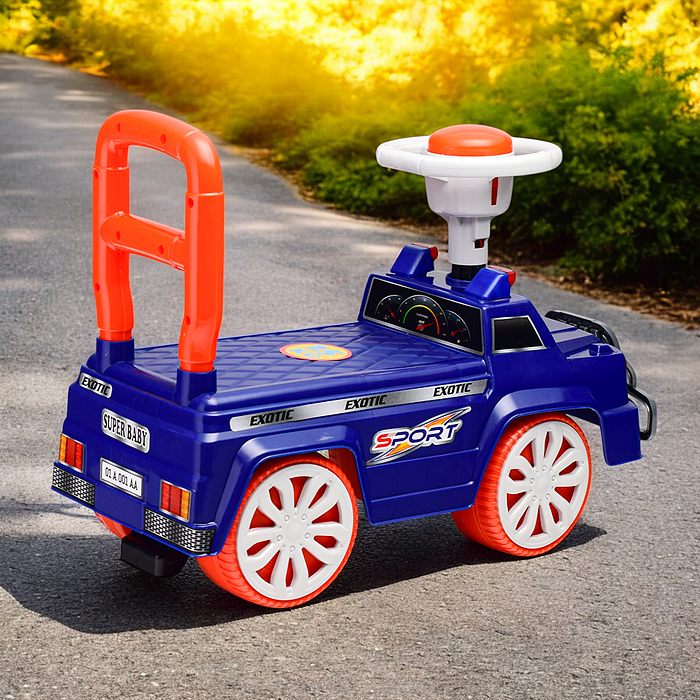 Фото к товару Толокар музыкальный №1 голубой Толокар музыкальный №1 голубой