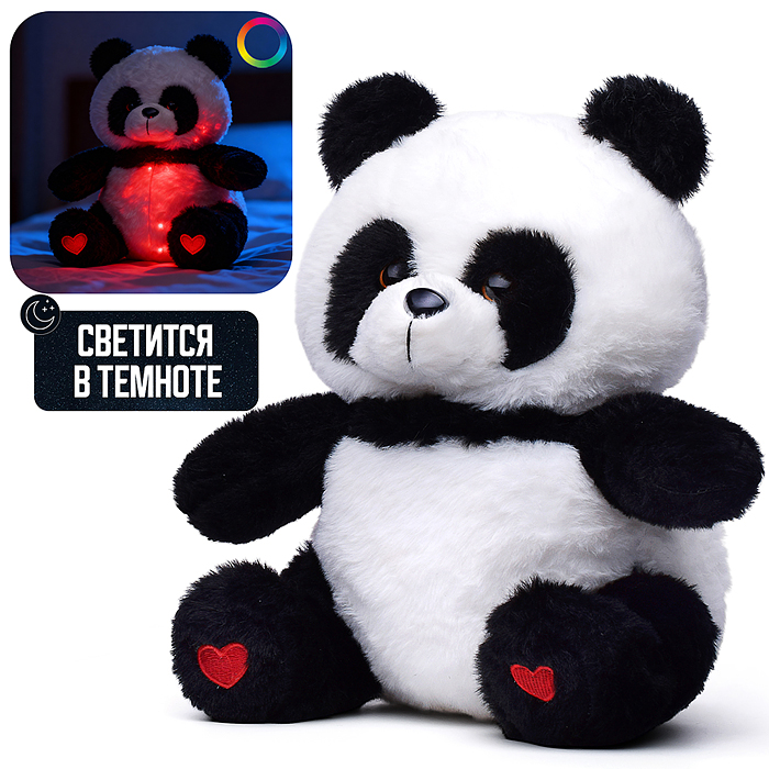 Мягкая игрушка М1520 "Медведь" светится в темноте 30 см.