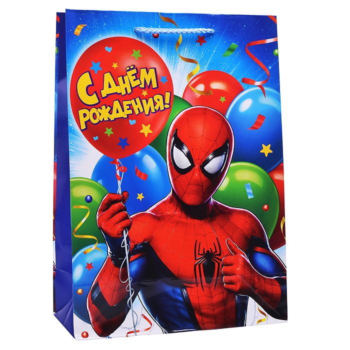 Пакет подарочный глянцевый "Супергерой" ML