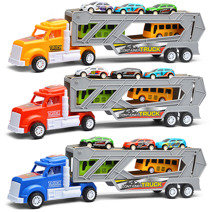 Автовоз MS-22A "АвтоШаттл" с набором машин, под колпаком