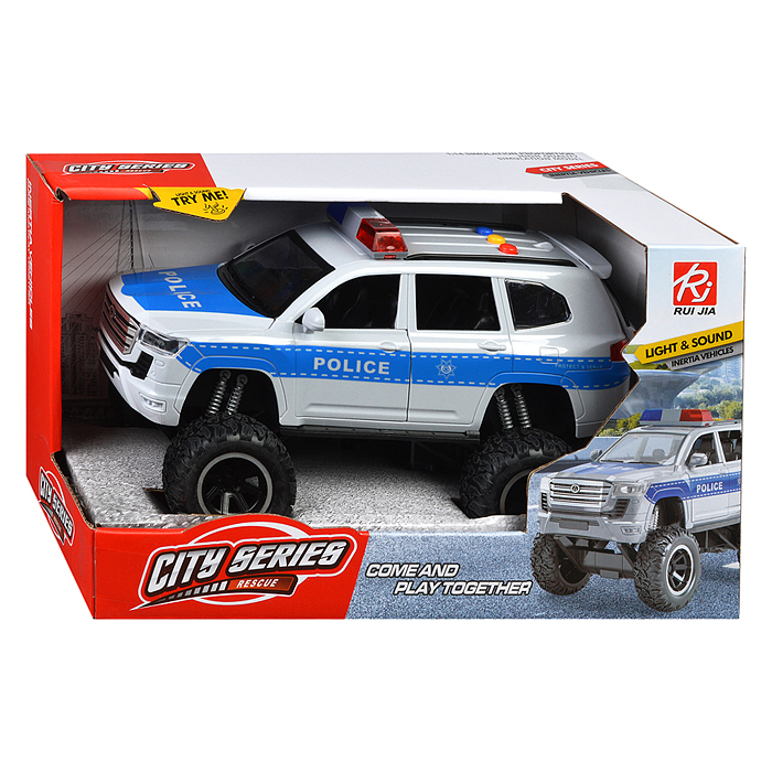 Машина RJ5509A "Полиция Сити" (свет, звук) в коробке