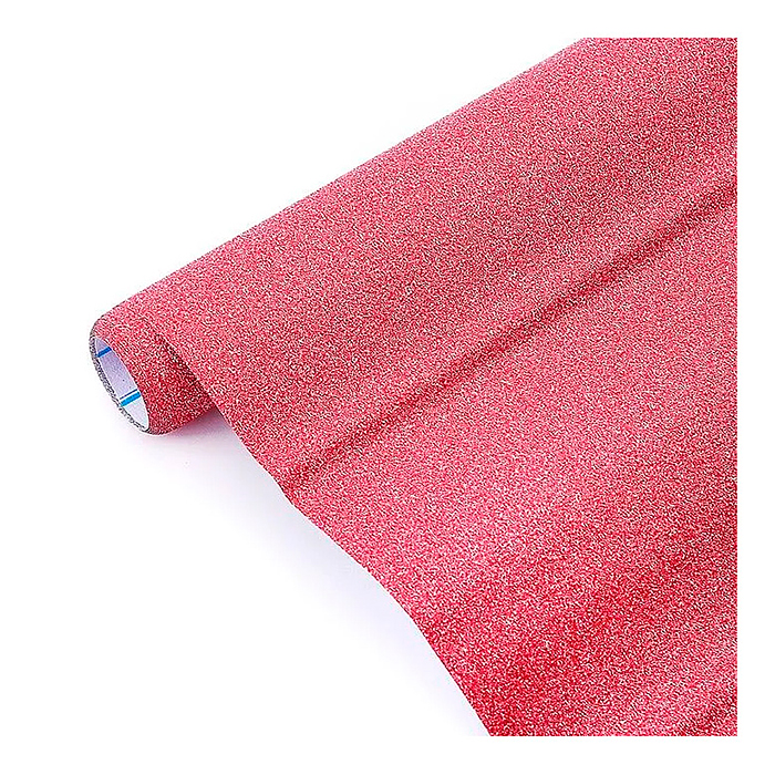 Пленка самоклеящаяся с блестками 45x300 см, терракотово-розовая, PP 100 мкм, в рулоне