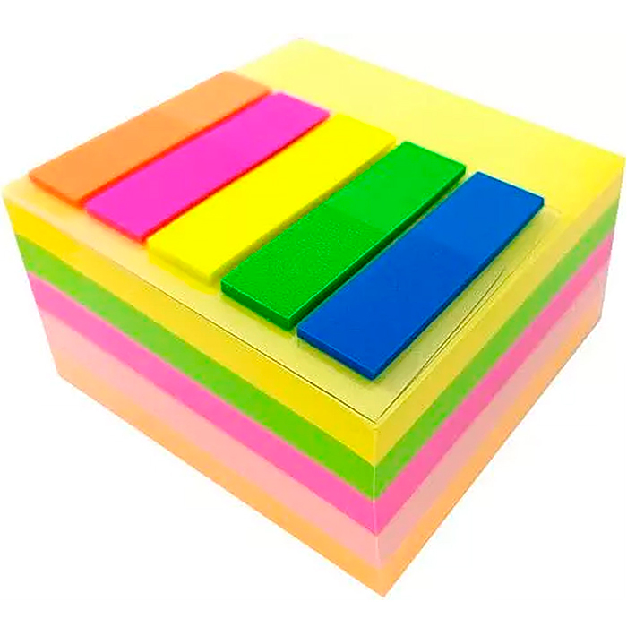 Набор клейкой бумаги для заметок и этикеток-закладок "MonoChrome" бумага: 76x76 мм, 400 листов