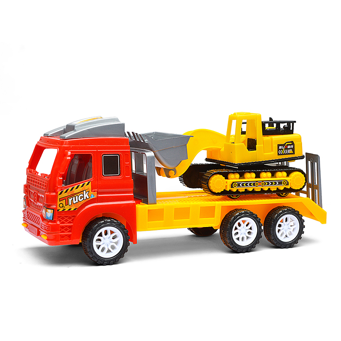 Фото к товару Автовоз S66-34 с трактором, в пакете Автовоз S66-34 с трактором, в пакете