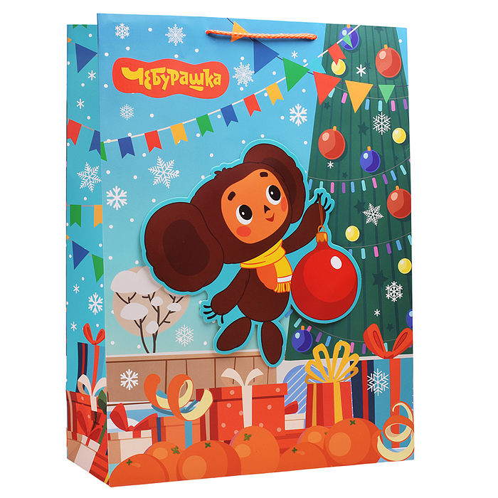 Пакет аппликация "Чебурашка" XL Союзмультфильм новогодний Пакет аппликация "Чебурашка" XL Союзмультфильм новогодний