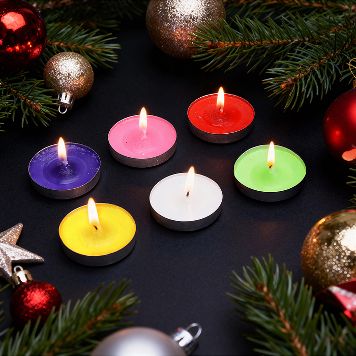 Набор свечей восковых 00-7029 (12шт х 3,5*1см) в ассортименте