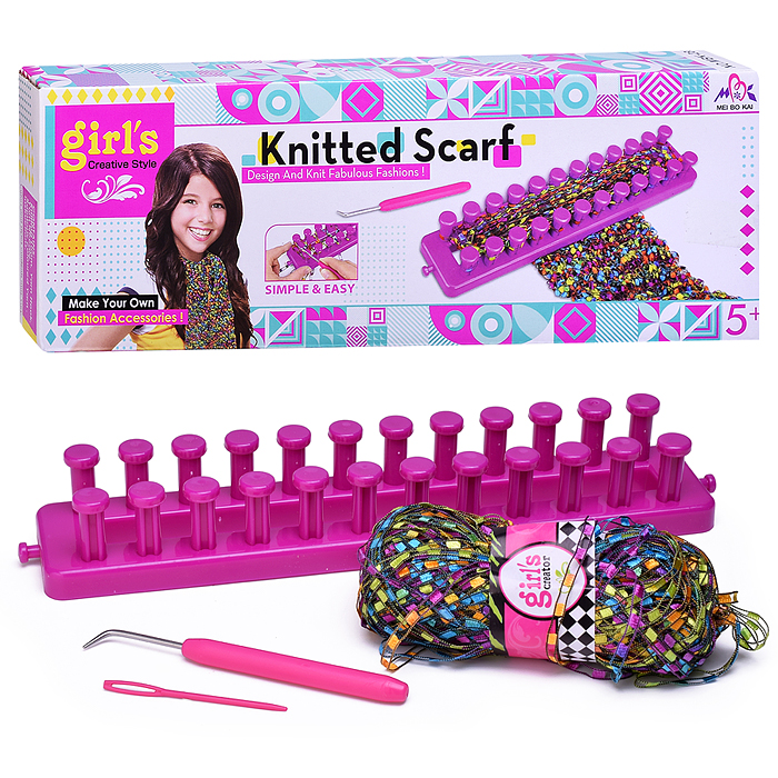 Набор творческая мастерская MBK-280Y "Радужный шарфик" в коробке