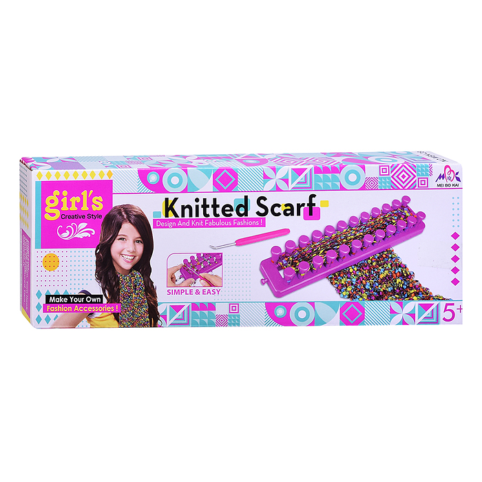 Фото к товару Набор творческая мастерская MBK-280Y "Радужный шарфик" в коробке Набор творческая мастерская MBK-280Y "Радужный шарфик" в коробке