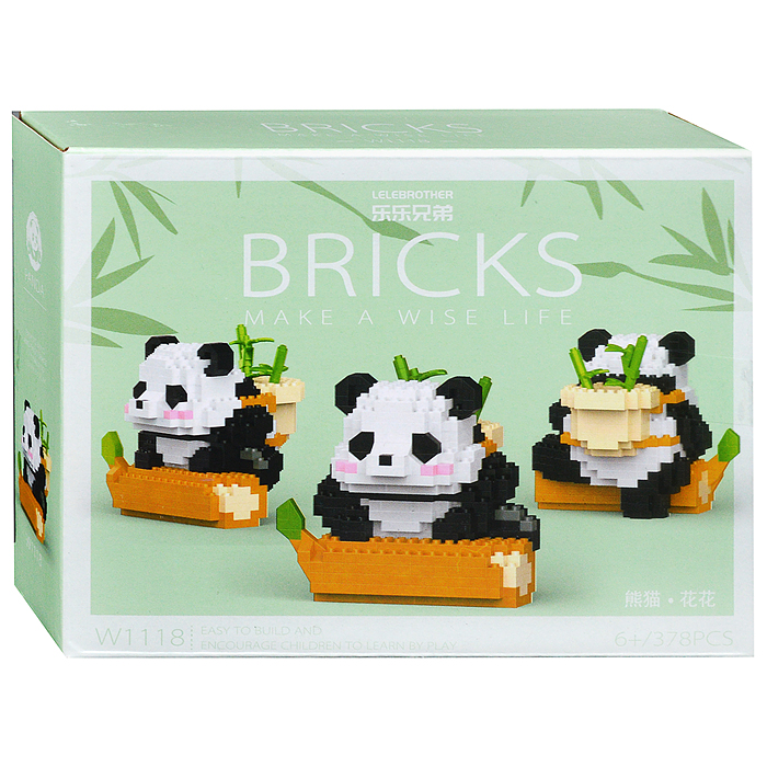 Конструктор W1118 "Панда" (378 дет.) в коробке Конструктор W1118 "Панда" (378 дет.) в коробке