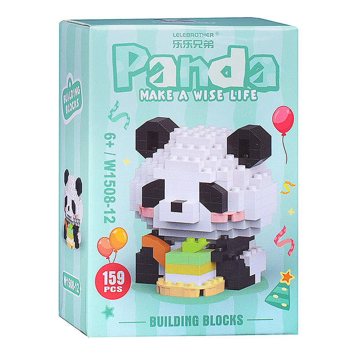 Конструктор W1508-12 "Панда" (159 дет.) в коробке Конструктор W1508-12 "Панда" (159 дет.) в коробке