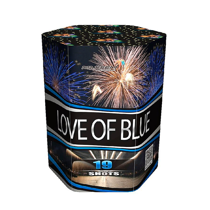 Батарея салютов "Love Of Blue" (1,2" х 19 залп.) * в кор. 8 шт. Срок до 01.02.30