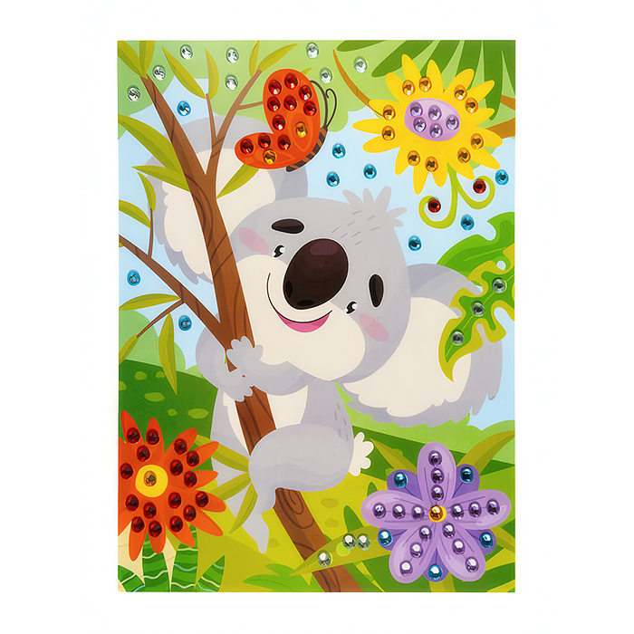 Фото к товару Набор для творчества. Рисунок из страз "Коала" (европодвес) Набор для творчества. Рисунок из страз "Коала" (европодвес)