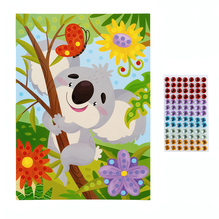 Фото к товару Набор для творчества. Рисунок из страз "Коала" (европодвес) Набор для творчества. Рисунок из страз "Коала" (европодвес)