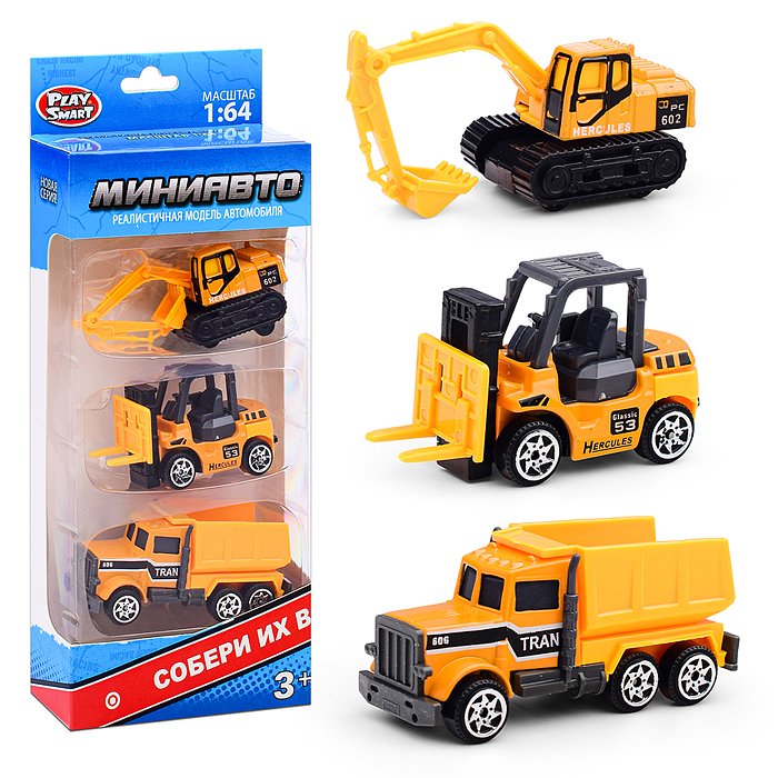 Набор техники 6389-1 "Мини Авто" строительная, в коробке