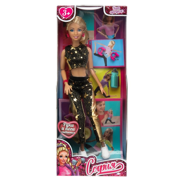 Кукла 29 см София (руки и ноги сгиб., акс, кор)