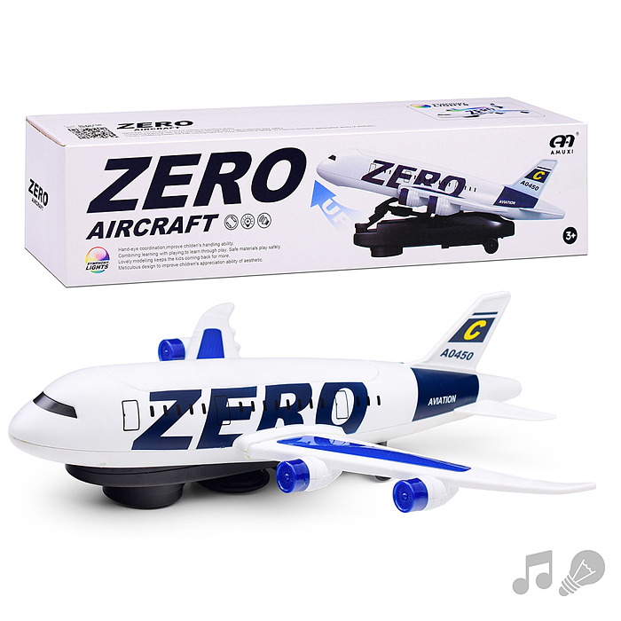 Самолет R04 "Боинг" с подсветкой, в коробке