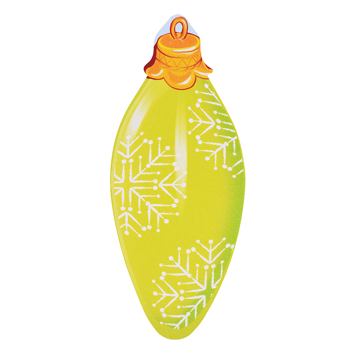 Вырубная фигурка "Сосулька зеленая - новогодняя игрушка" (двухсторонняя )