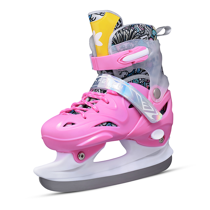 Фото к товару Коньки 00-3080 (размер M35-38) розовые, в сумке Коньки 00-3080 (размер M35-38) розовые, в сумке