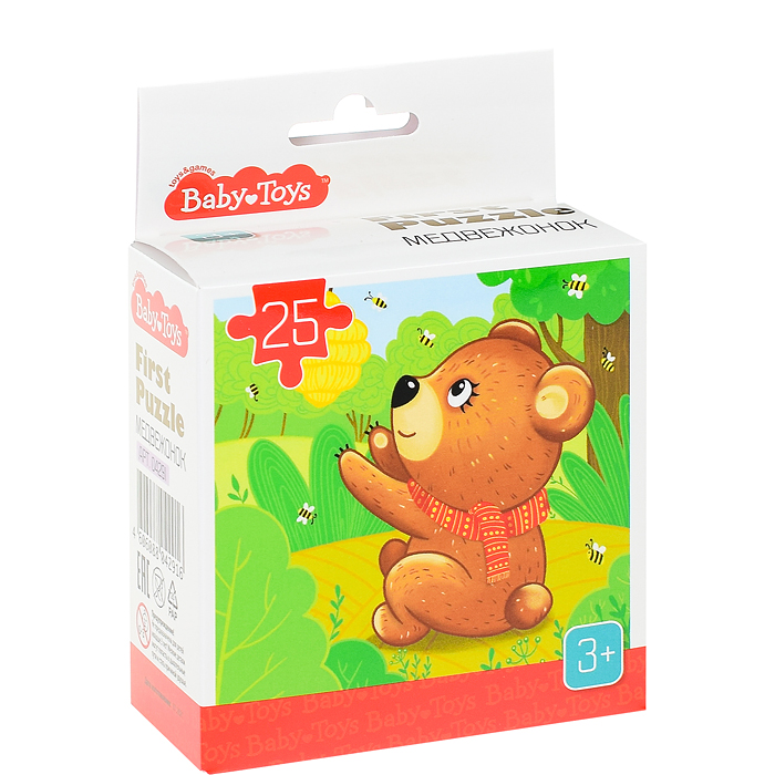 Пазл First Puzzle "Медвежонок" (25 эл) Baby Toys Пазл First Puzzle "Медвежонок" (25 эл) Baby Toys