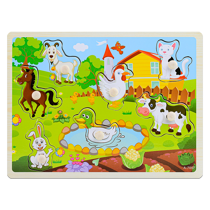 Пазл-вкладыш D1410 "Домашние питомцы"