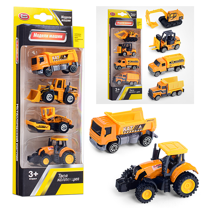 Набор машин 6674 "Строим вместе" в коробке Набор машин 6674 "Строим вместе" в коробке