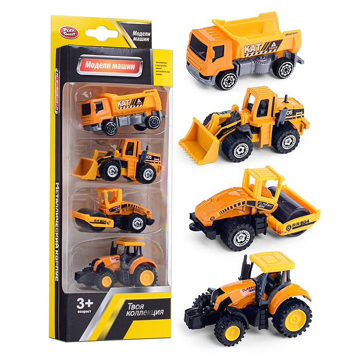 Фото к товару Набор машин 6674 "Строим вместе" в коробке Набор машин 6674 "Строим вместе" в коробке