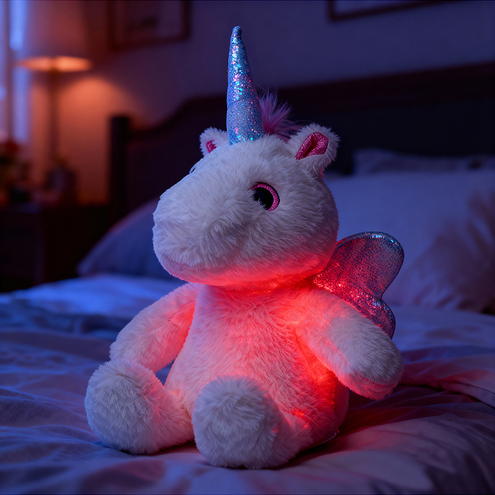 Мягкая игрушка М1516 "Лошадка" светится в темноте 25 см.