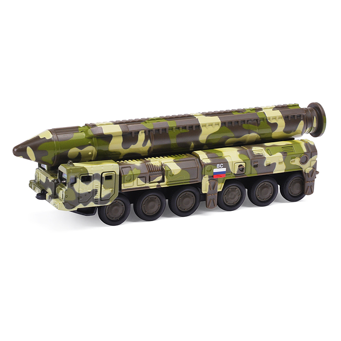 Модель "РСЗО Тополь" металл. инерц. с ракетой, открыв. двери 15см