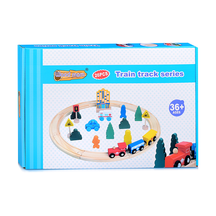 Фото к товару Трек D1261 с паровозиком 26 дет. Трек D1261 с паровозиком 26 дет.