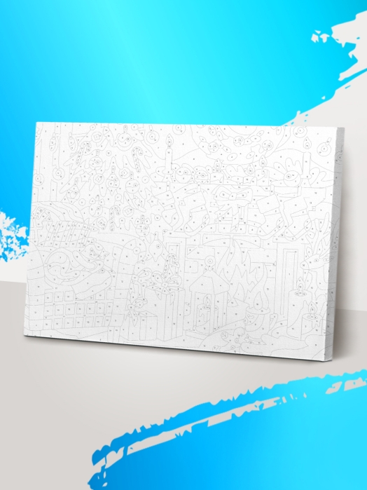 Картина по номерам "Новогодний интерьер" 30х40