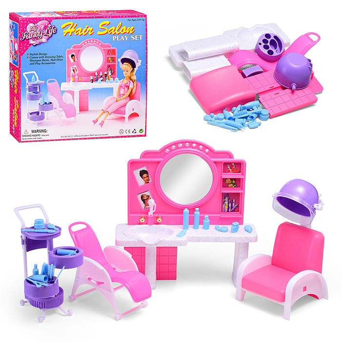 Фото к товару Набор мебели для кукол 96009 "Салон красоты" в коробке Набор мебели для кукол 96009 "Салон красоты" в коробке