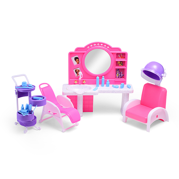 Фото к товару Набор мебели для кукол 96009 "Салон красоты" в коробке Набор мебели для кукол 96009 "Салон красоты" в коробке