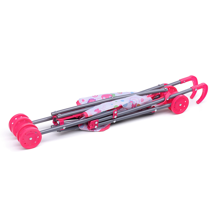 Коляска для кукол Y968-6 трость, прогулочная, цвет розовый