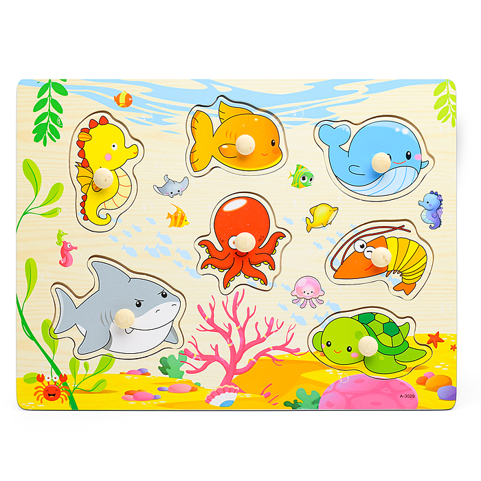 Пазл-вкладыш D0333 "Морской мир"