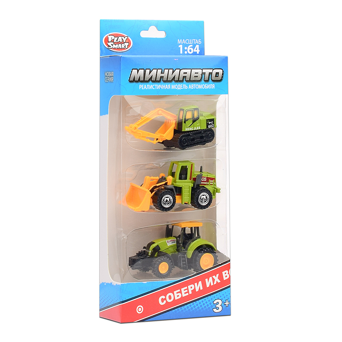 Набор техники 6389-2 "Мини Авто" сельскохозяйственная, в коробке