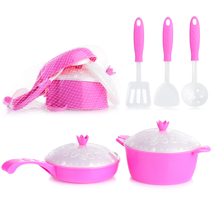 Набор посуды Кухонный сервис "Волшебная Хозяюшка" (7 предметов) в сетке