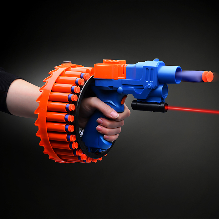 Фото к товару Бластер KB113-2 "Сокрушение" с мягкими полимерными пулями, в коробке Бластер KB113-2 "Сокрушение" с мягкими полимерными пулями, в коробке