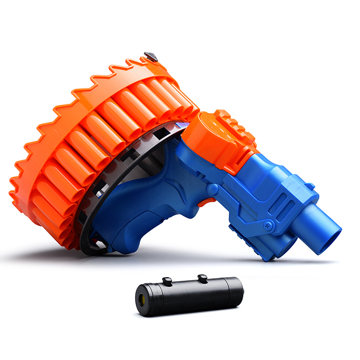 Фото к товару Бластер KB113-2 "Сокрушение" с мягкими полимерными пулями, в коробке Бластер KB113-2 "Сокрушение" с мягкими полимерными пулями, в коробке