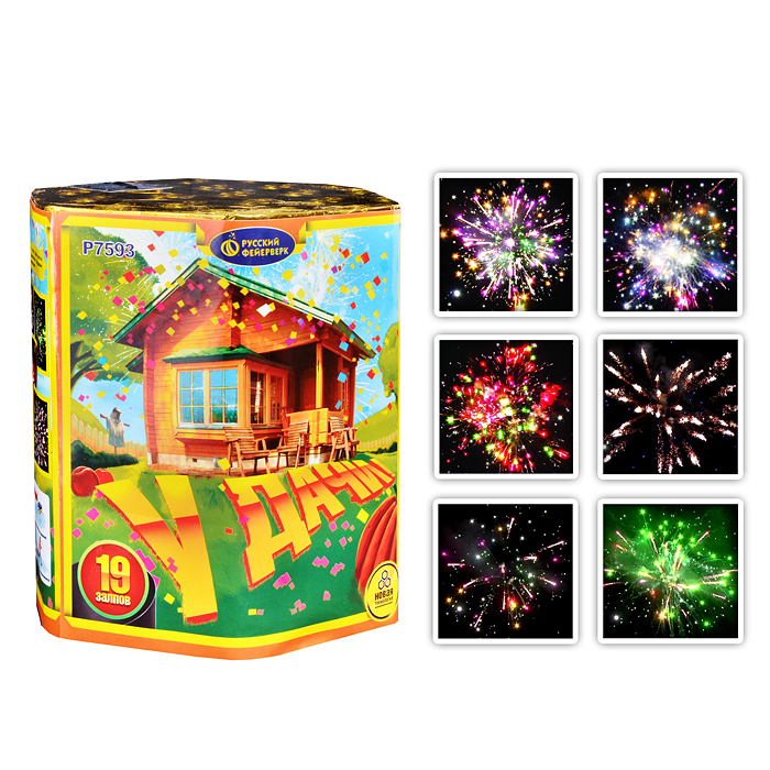 Батарея салютов "У Дачи!" (1,25" х 19 залп.) * в кор. 8 шт. Срок до 15.01.30