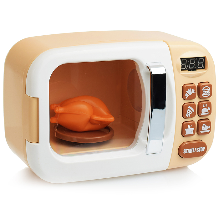 Бытовая техника A1005-3 "Микроволновка" с кухонными приборами и набором продуктов, бежевый