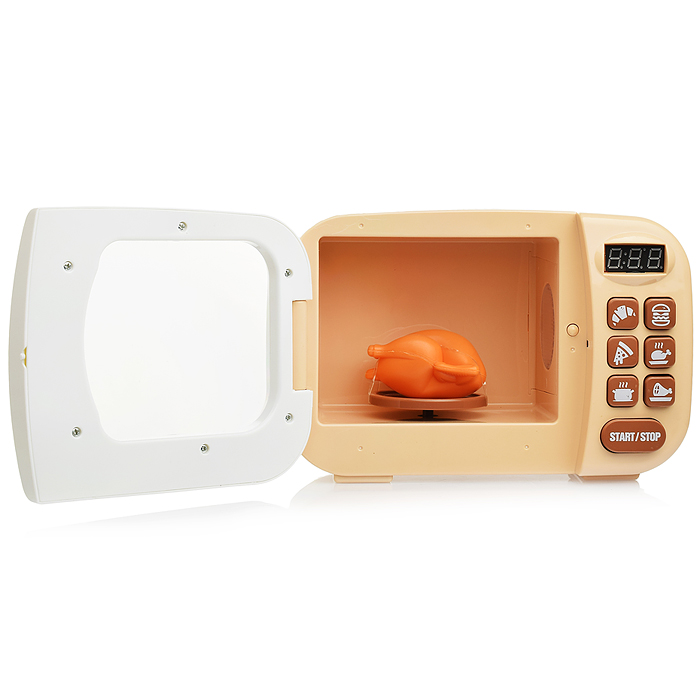 Бытовая техника A1005-3 "Микроволновка" с кухонными приборами и набором продуктов, бежевый