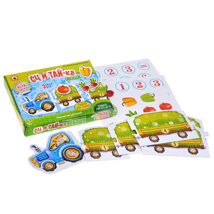 Игра на липучках "Считай-ка. Овощи" Игра на липучках "Считай-ка. Овощи"