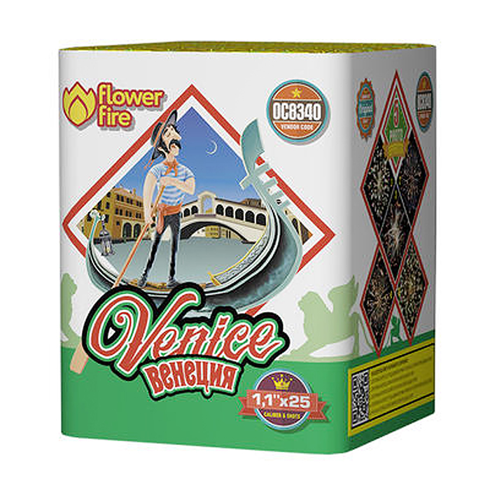 Фото к товару Батарея салютов "Венеция" (1,1" х 25 залп.) Батарея салютов "Венеция" (1,1" х 25 залп.)