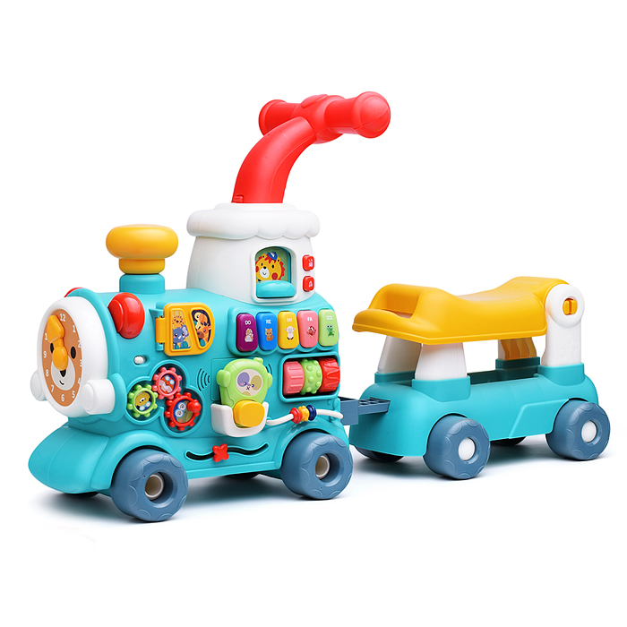 Фото к товару Каталка 6064 "Паровозик" зеленая, в коробке Каталка 6064 "Паровозик" зеленая, в коробке