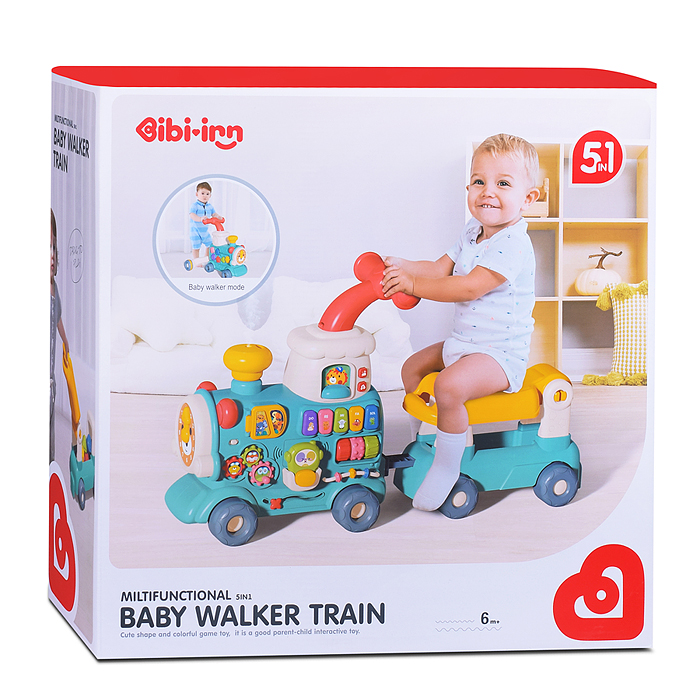 Фото к товару Каталка 6064 "Паровозик" зеленая, в коробке Каталка 6064 "Паровозик" зеленая, в коробке