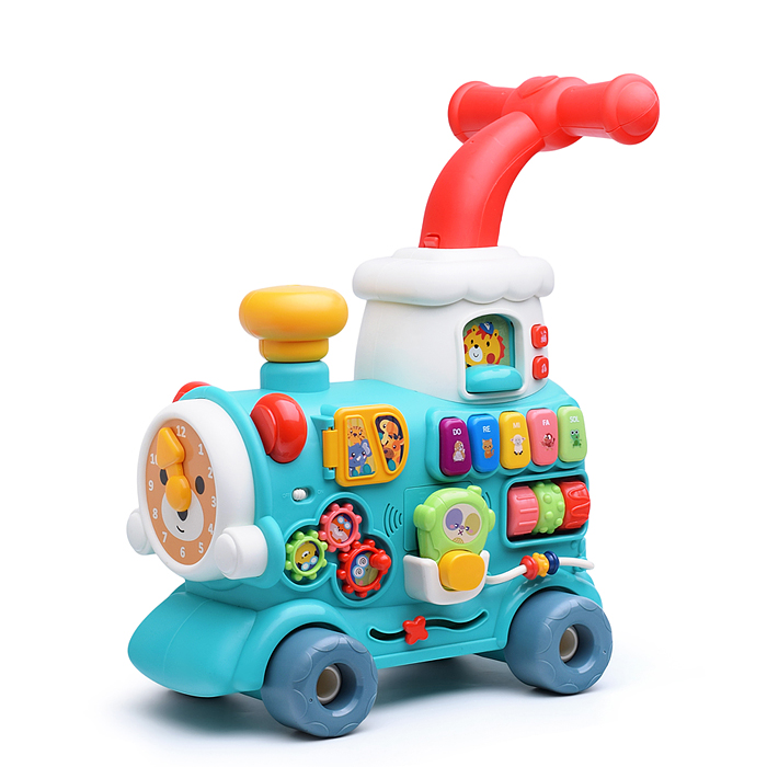 Фото к товару Каталка 6064 "Паровозик" зеленая, в коробке Каталка 6064 "Паровозик" зеленая, в коробке